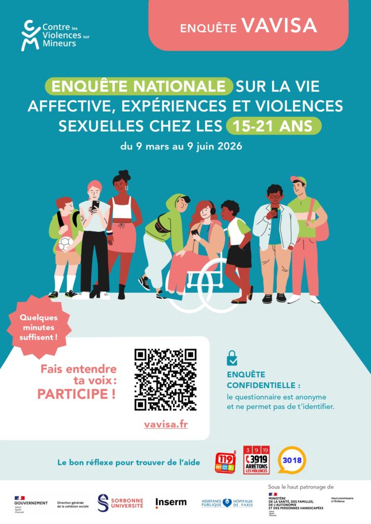 Visuel avec QR code vers le questionnaire destiné aux jeunes 