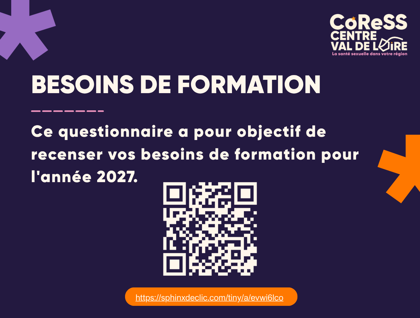 Visuel du questionnaire besoins de formation 2027