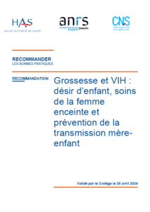 Visuel recommandation Grossesse et VIH